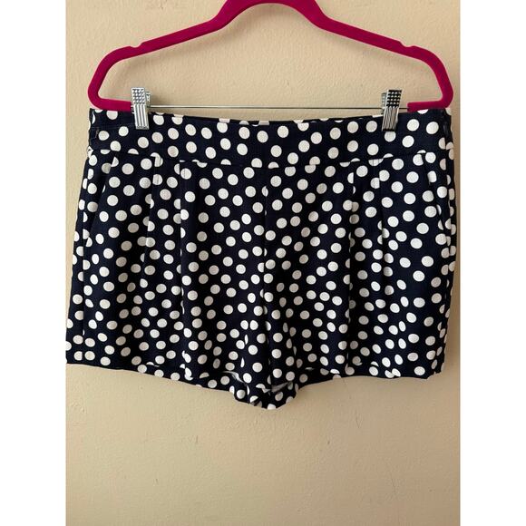 J. Crew Blue & White Polka Dot Shorts Size 14 - Picture 1 of 10